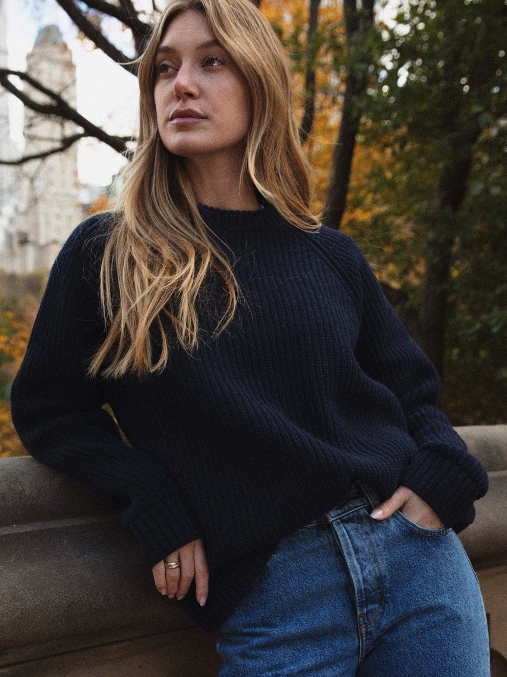 Yellow Label Co MEDIUM Le Chunky knit sweater in black